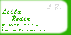 lilla reder business card